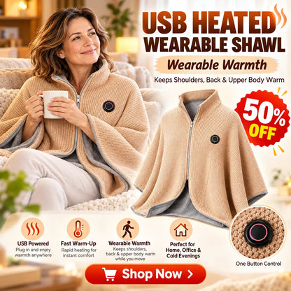 ShadeEase USB Heated Wearable Shawl ShadeEase