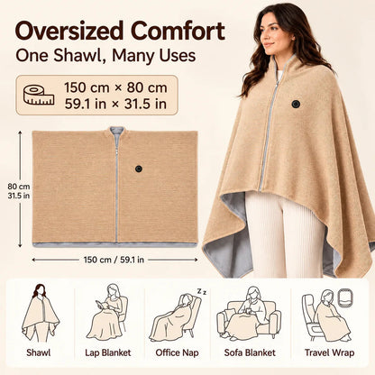 ShadeEase USB Heated Wearable Shawl ShadeEase