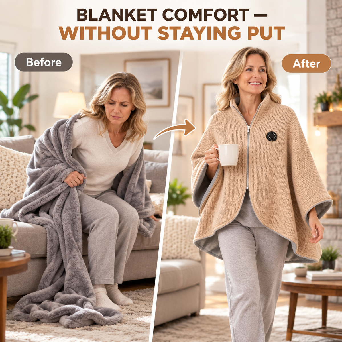 ShadeEase USB Heated Wearable Shawl ShadeEase