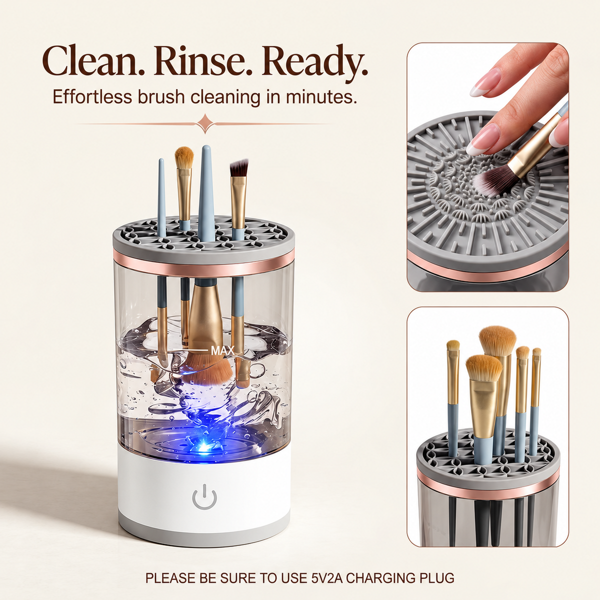 ShadeEase BrushPure™ Automatic Makeup Brush Cleaner ShadeEase
