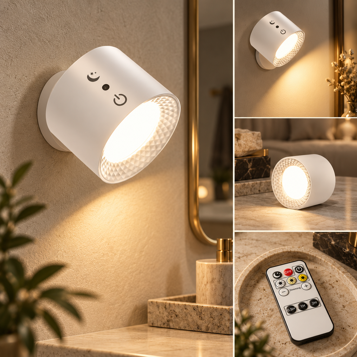 LumiArc™ Wireless Magnetic Wall Light ShadeEase