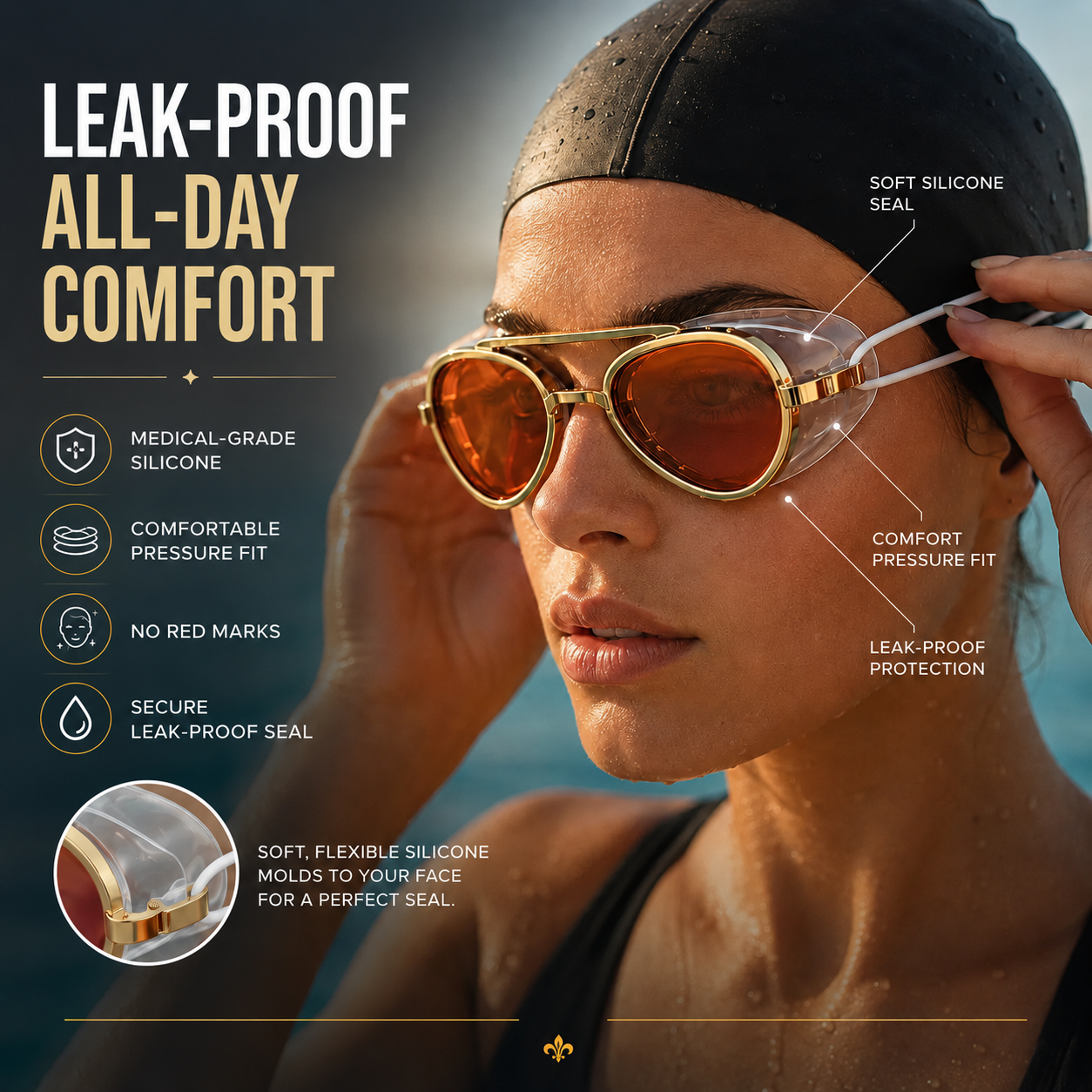 ShadeEase™ Premium Anti-Fog Swim Goggles