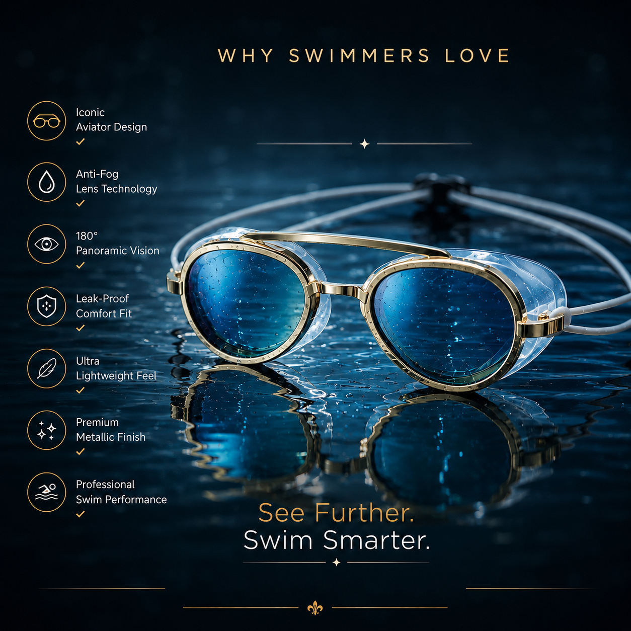 ShadeEase™ Premium Anti-Fog Swim Goggles